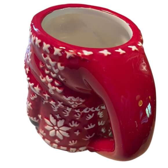Pottery Barn  Set of 4 Red Fig Sweater Gnome Mugs Winter Christmas Holidays - Picture 6 of 10